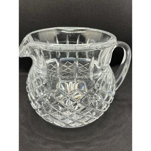 Vintage 4.5 Inch Diamond Cut Lead Crystal Pitcher 1980s 16 Oz/ Mint